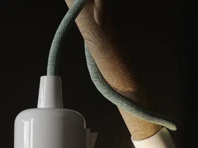 Handmade Wooden Lamp by ETSY 3D model