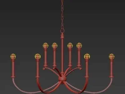 Alexander 10 Light Chandelier 3D model