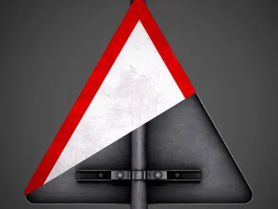 Traffic Signs Low-poly 3D model