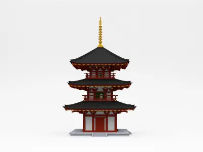 Asian Pagoda 3D model