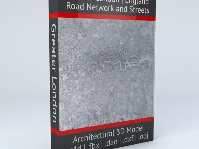 Greater London Road Network and Streets 3D model