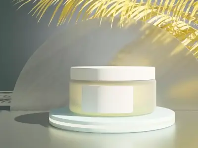 frosted glass jar 3D model