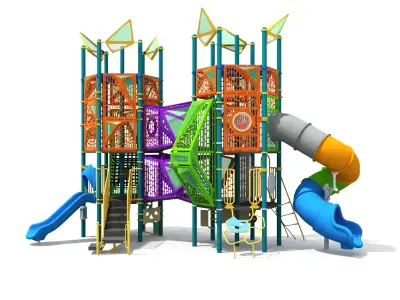 Kids outdoor commercial play structure 3D model 3D model