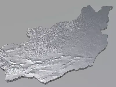 Mongolia Terrain Country 3D model