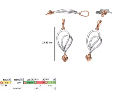 Light Weight Pendant STL OBJ FBX JCD Details 3D print model