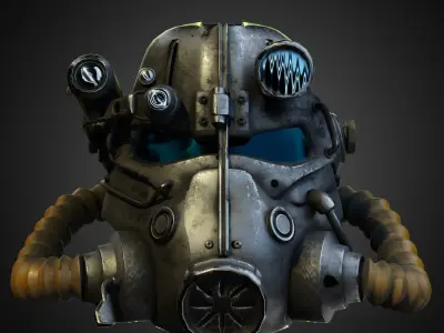 Fallout 4 T-45 Power Armor Helmet for Cosplay 3D print model