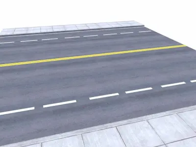 Seamless Road Low-poly 3D model