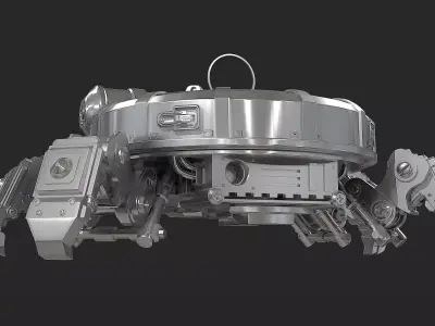High Poly Sci-Fi Spider Drone Robot 3D Model 3D model