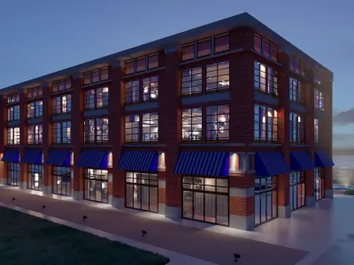  Multi Family Mixed Use Building 3D model 3D model