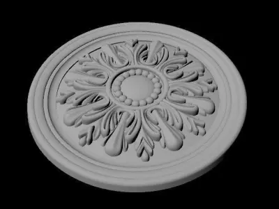rosette decorative medallion 3D model 9