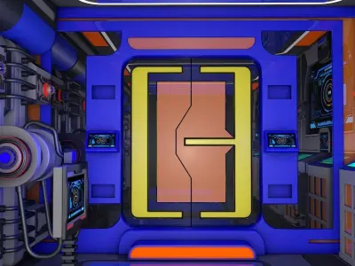 Sci Fi Corridor  3D model