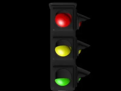Traffic light map Free 3D model