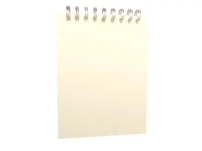 Notebook Pad With Spiral v3 001 Low-poly 3D model