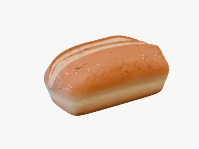 Soy products  Soy-based bread Low-poly 3D model