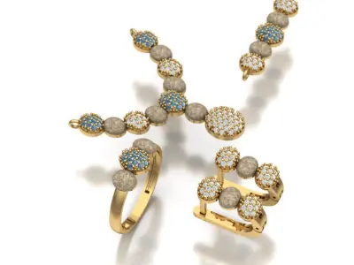 Complete jewelry set 3D print model