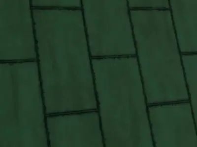 Green Metal Copper Roof PBR Seamless Texture