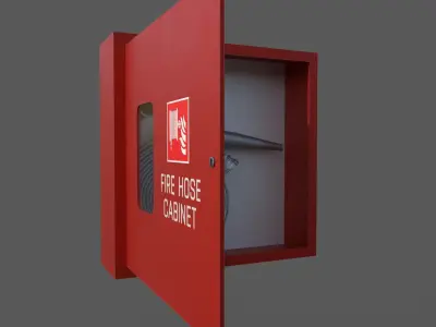 Fire hose cabinet 3D model