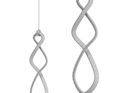 Fralick Light Chrome LED Pendant 3D model
