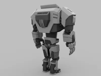 Droid runner rigged - animated character 3D model
