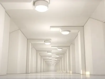 Sci Fi Tunnel 3D model 34