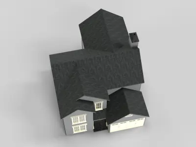 British House Design 07T2  Low-poly 3D model