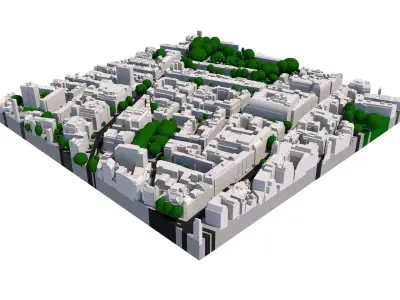London city tile Level 2 block TQ3081 North East 3D model