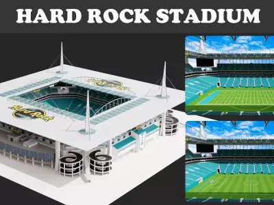 Hard Rock Stadium 3D 3D model