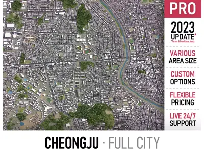 Cheongju Low-poly 3D model purchase
