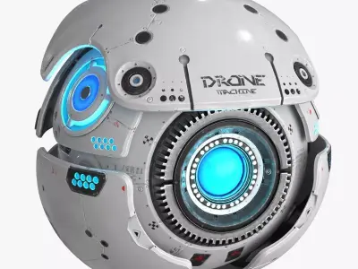 Sci Fi Drone Low-poly 3D model