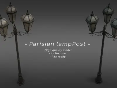 parisian street light  3D model