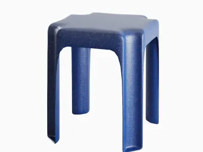 Stackable Plastic Chair B 01 3D model