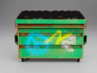 Trash Bin Free low-poly 3D model shop