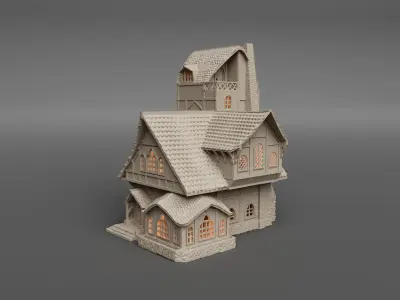 Medieval Inn 3D print model