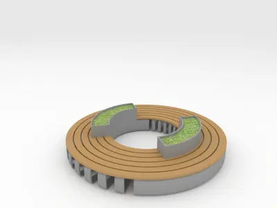 Bench Park 10 3D model