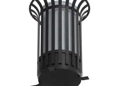 Trash Bin Low-poly 3D model