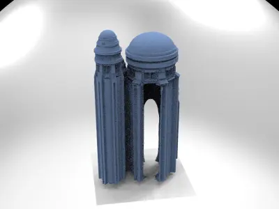 White Marble Palace Bridges 2  3D model