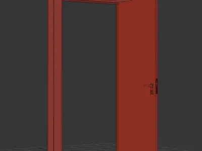 01 04 Green Door Low-poly 3D model