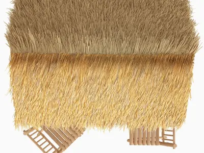 Bamboo beach bar tiki 3D model