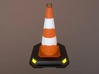Sci-Fi Traffic Cone 3D model
