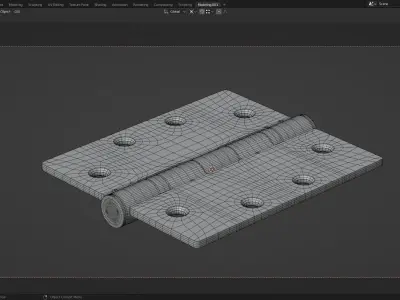 Two Ball Bearing Door Hinge for Blender 3D model