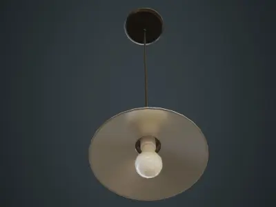 Hanging Lamp 4B Low-poly 3D model