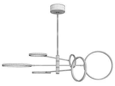 Hudson Valley Saturn Chandelier Low-poly 3D model