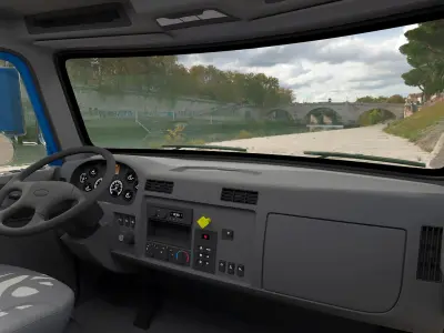  Medium Duty Box Truck 4x2 Blue Rigged for Maya 