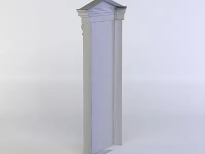 Door wooden Low-poly 3D model buy