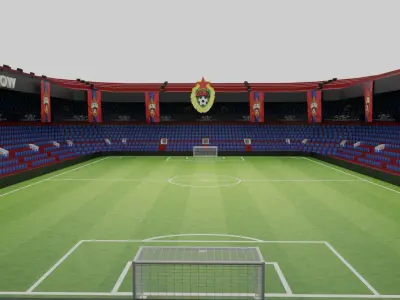 CSKA Moscow Football Stadium Low-poly 3D model
