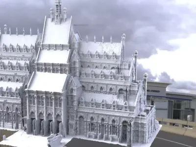 Country Mansion Horror mansion 3 levels 3D model