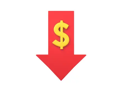 Price Down Symbol V1 004 Low-poly 3D model