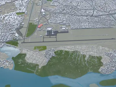 Douala Cameroon 30km Low-poly 3D model