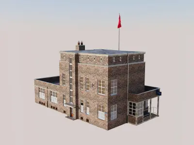 Police Station Hamburg Germany  Hartzlohwache 3D model
