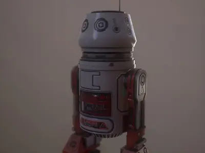 Droid v2  Low-poly 3D model
